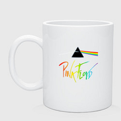 Кружка керамическая PINK FLOYD COLOR LOGO, цвет: белый