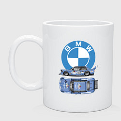 Кружка керамическая BMW Motorsport Retro, Germany, цвет: белый
