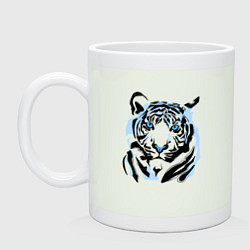 Кружка керамическая Line Blue Tiger, цвет: фосфор