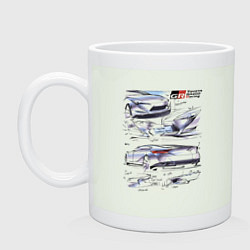 Кружка керамическая Toyota Gazoo Racing sketch, цвет: фосфор