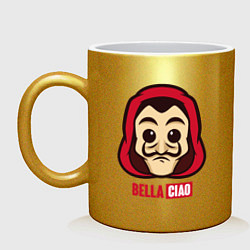 Кружка керамическая Dali - Bella Ciao, цвет: золотой