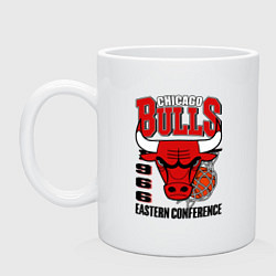 Кружка керамическая Chicago Bulls NBA, цвет: белый