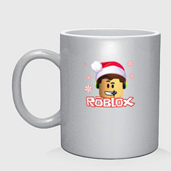 Кружка керамическая ROBLOX НОВЫЙ ГОД 2022, цвет: серебряный