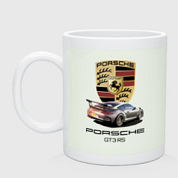 Кружка керамическая Porsche GT 3 RS Motorsport, цвет: фосфор