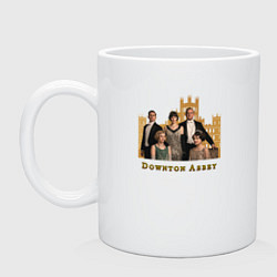 Кружка керамическая Downton Abbey Аббатство Даунтон, цвет: белый