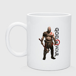 Кружка керамическая КРАТОС, БОГ ВОЙНЫ GOD OF WAR, цвет: белый