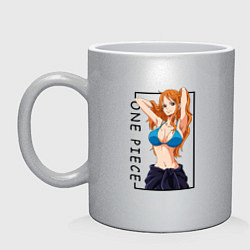 Кружка керамическая Нами Ван Пис, цвет: серебряный