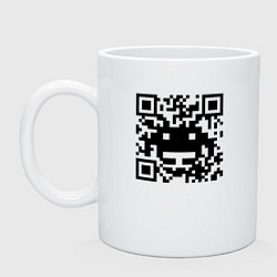 Кружка керамическая QR-Monster, цвет: белый