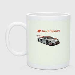 Кружка керамическая Audi sport - racing team, цвет: фосфор