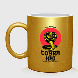 Кружка керамическая Cobra Kai: California, цвет: золотой