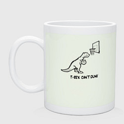 Кружка керамическая T-REX CANT DUNK, цвет: фосфор