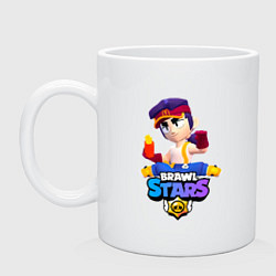 Кружка керамическая FANG КАРАТИСТ BRAWL STARS, цвет: белый