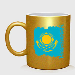 Кружка керамическая Kazakhstan Sun, цвет: золотой
