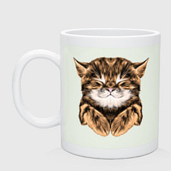 Кружка керамическая Котёнок Тойгер, цвет: фосфор