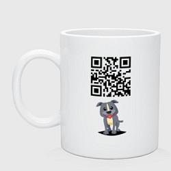 Кружка керамическая Пожрать есть чё? QR-code!, цвет: белый