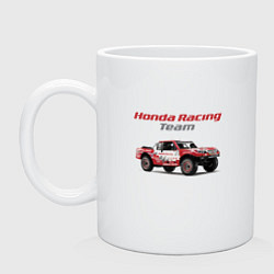 Кружка керамическая Honda racing team, цвет: белый