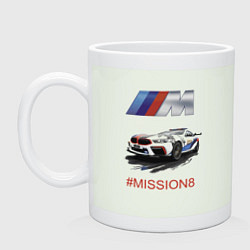 Кружка керамическая BMW M Power Mission 8 Safety car, цвет: фосфор