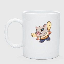 Кружка керамическая Иноске и креветки, цвет: белый