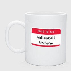 Кружка керамическая Volleyball Uniform, цвет: белый