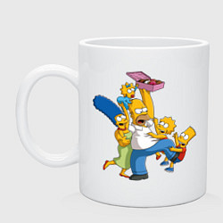 Кружка керамическая Simpsons donuts, цвет: белый