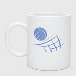 Кружка керамическая Volleyball Block, цвет: белый