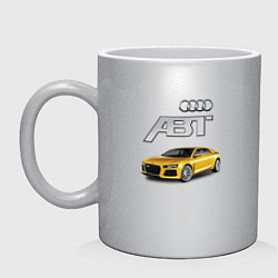 Кружка керамическая Ауди ABT Tuning, цвет: серебряный