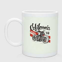 Кружка керамическая California Rider Motorcycle Races, цвет: фосфор