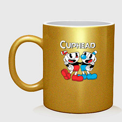 Кружка керамическая Cuphead Чашечки, цвет: золотой