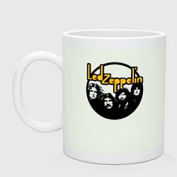 Кружка керамическая Led Zeppelin Лед Зеппелин, цвет: фосфор