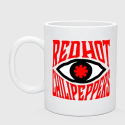 Кружка керамическая RHCP eye, цвет: белый