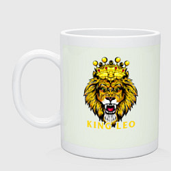 Кружка керамическая KING LEO Король Лев, цвет: фосфор