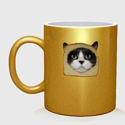 Кружка керамическая Котохлебинг, цвет: золотой