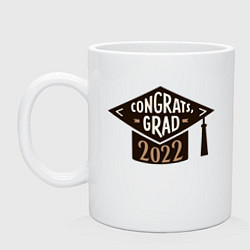 Кружка керамическая Congrats grad 22, цвет: белый