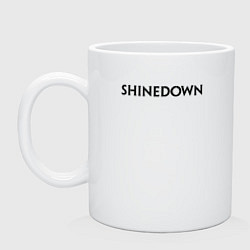 Кружка керамическая Shinedown лого, цвет: белый