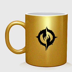 Кружка керамическая Chaoseum Black Logo, цвет: золотой