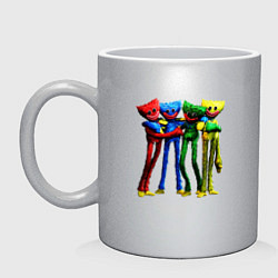 Кружка керамическая GAME POPPY PLAYTIME Mini Huggies, цвет: серебряный