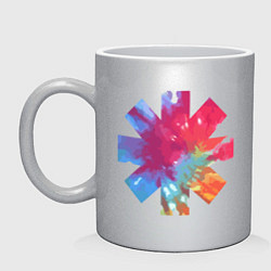 Кружка керамическая RHCP Color, цвет: серебряный