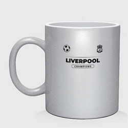 Кружка керамическая Liverpool Униформа Чемпионов, цвет: серебряный