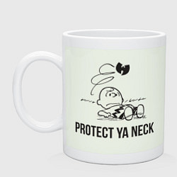 Кружка керамическая WU Protect Ya Neck, цвет: фосфор