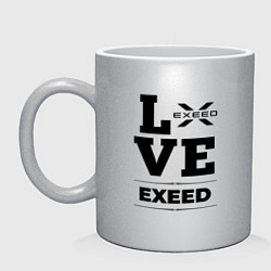 Кружка керамическая Exeed Love Classic, цвет: серебряный