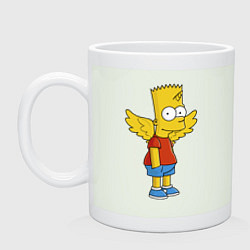Кружка керамическая Барт Симпсон - единорог, цвет: фосфор