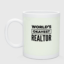 Кружка керамическая The worlds okayest realtor, цвет: фосфор