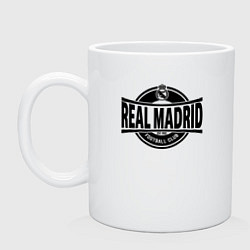 Кружка керамическая Реал Мадрид ФК, цвет: белый