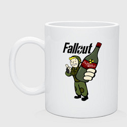 Кружка керамическая Fallout nuka vodka, цвет: белый