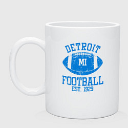 Кружка керамическая Детройт американский футбол, цвет: белый