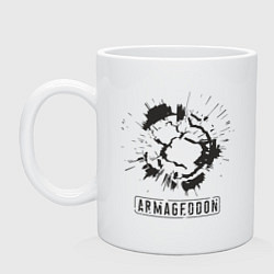 Кружка керамическая Armageddon, цвет: белый
