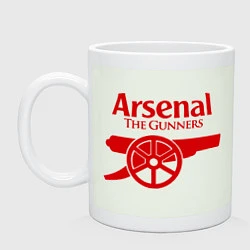 Кружка керамическая Arsenal: The gunners, цвет: фосфор