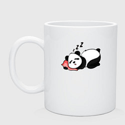 Кружка керамическая Дрыхнущая панда, цвет: белый