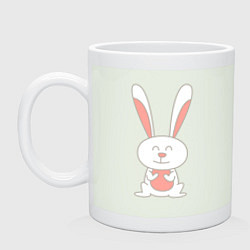 Кружка керамическая Smiling Rabbit, цвет: фосфор