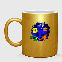Кружка керамическая Радужные друзья: все персонажи, цвет: золотой